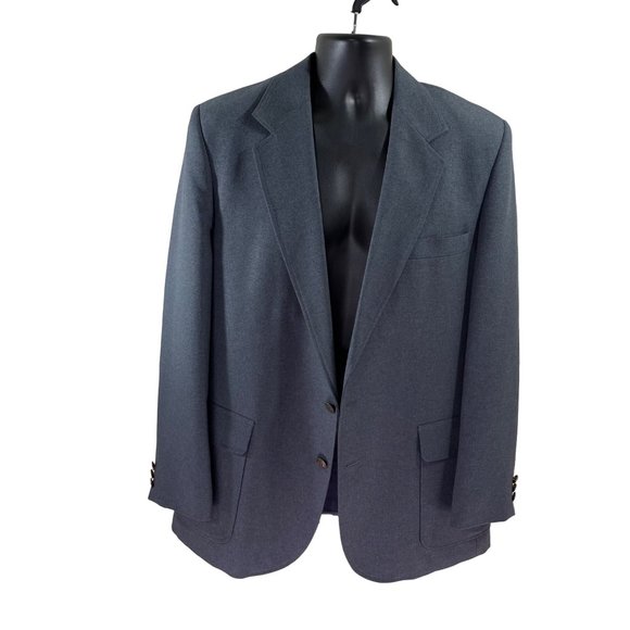 Mens J.M. Haggar Dark Grey Premium Stretch Suit Jacket Large and Pants 36x31 - Picture 1 of 9